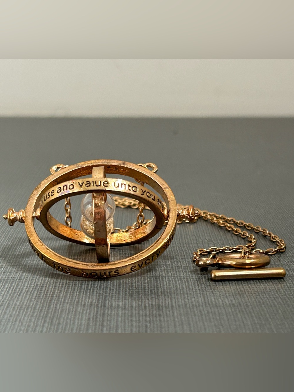 Harry Potter Inspired Time-Turner Metal Hourglass Necklace